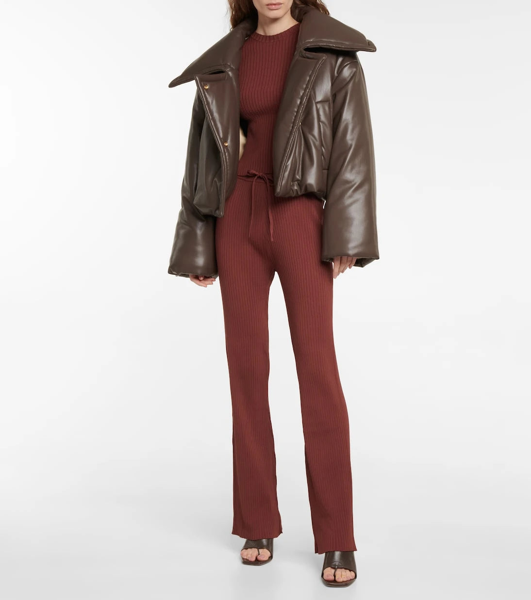 Nanushka - Cornelie ribbed-knit high-rise pants