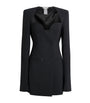 Nensi Dojaka Black Tailored Mini Jacket Dress