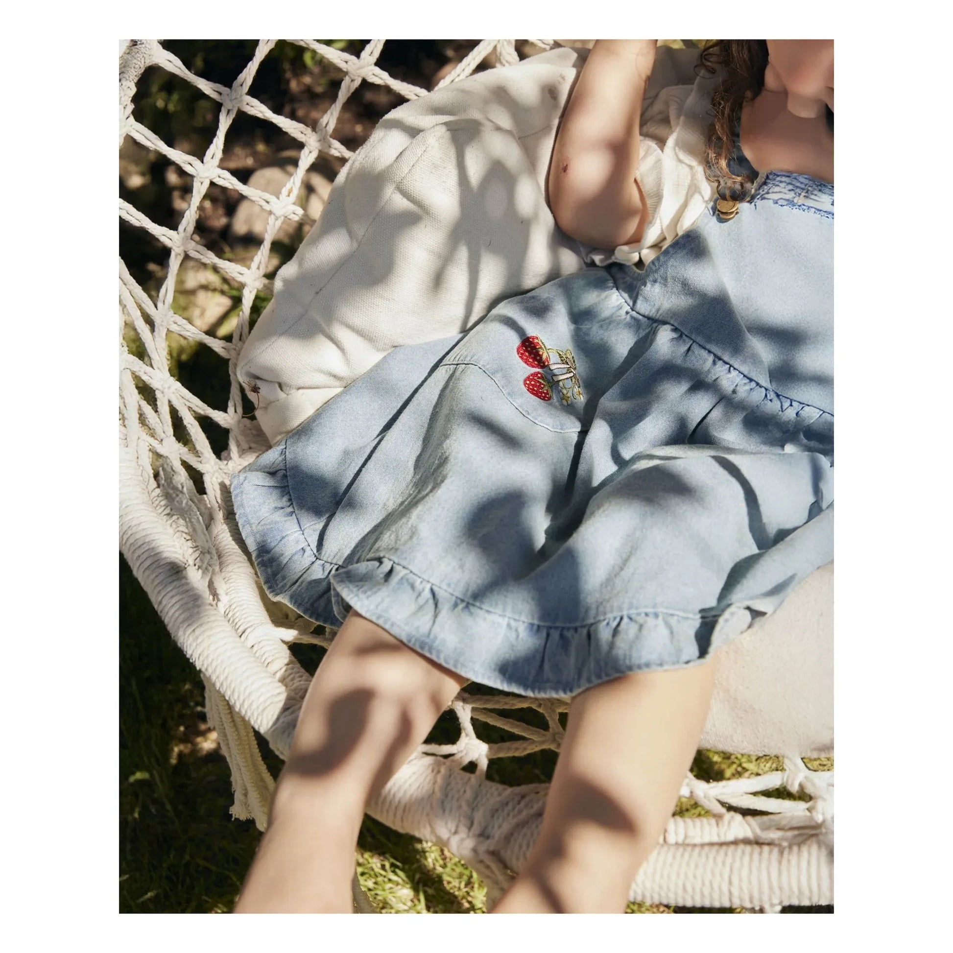Fliink - Don Denim Dungarees Dress | Light Blue