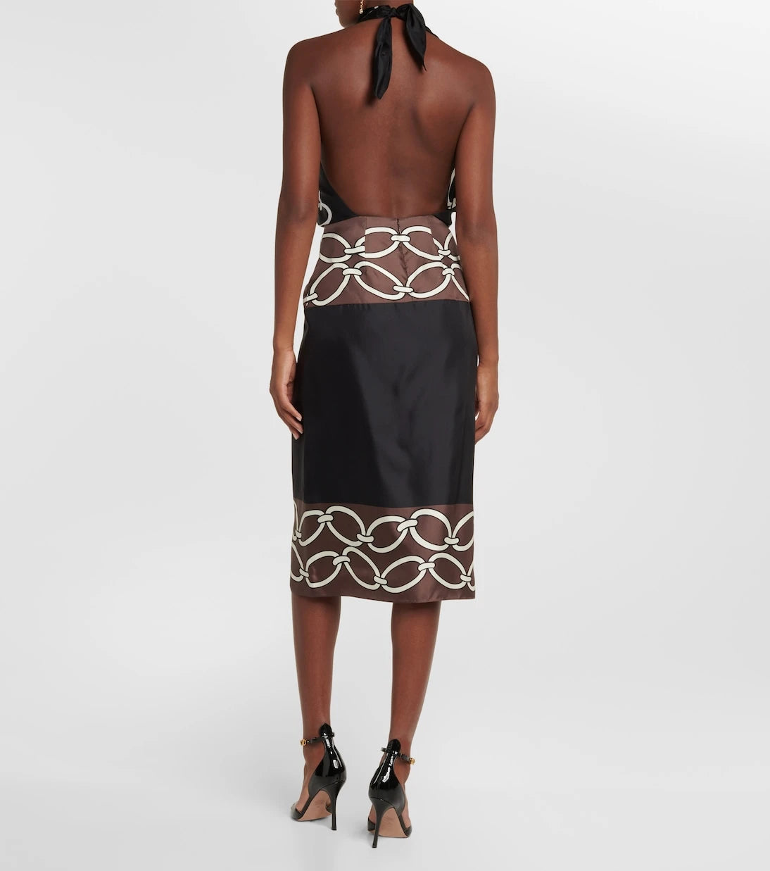 Valentino - Printed silk midi dress