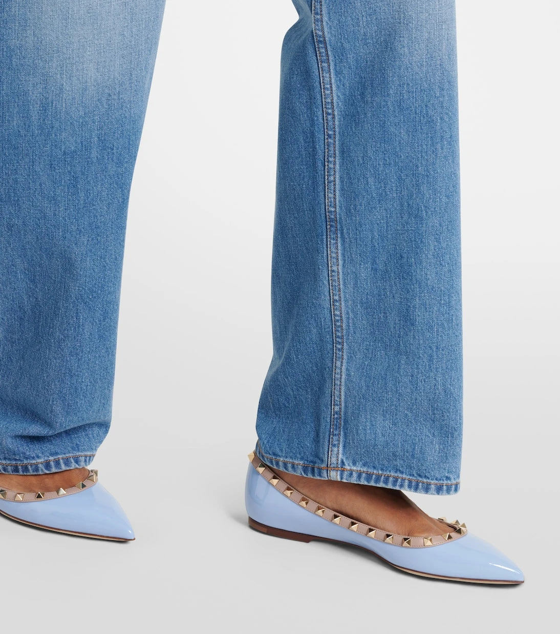 Valentino Garavani - Rockstud patent leather ballet flats