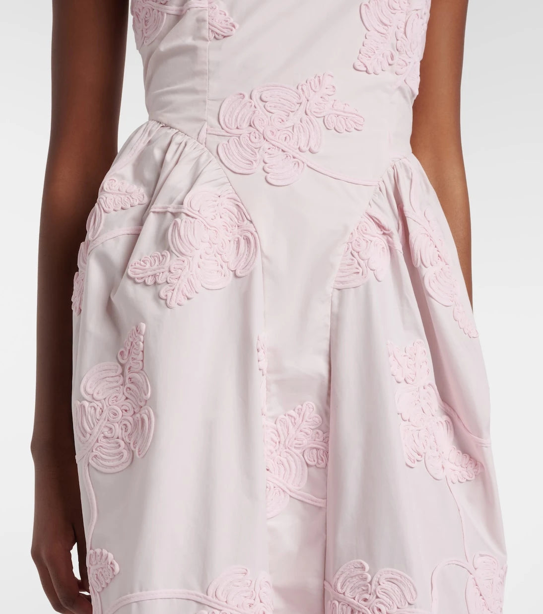 Rotate - Embroidered floral cotton midi dress