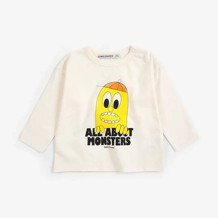 Bobo Choses çocuklar için uzun kollu pamuklu bluz Bigtooth Lemon