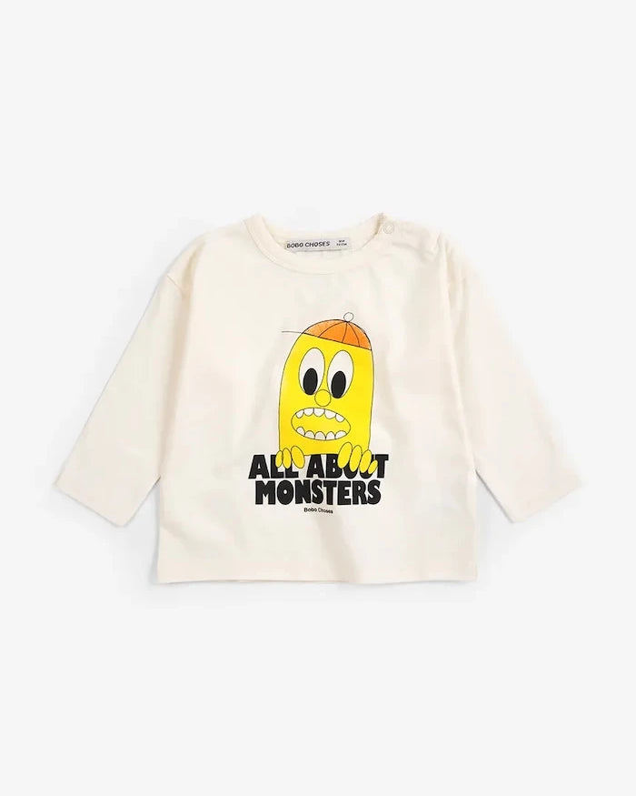Bobo Choses çocuklar için uzun kollu pamuklu bluz Bigtooth Lemon