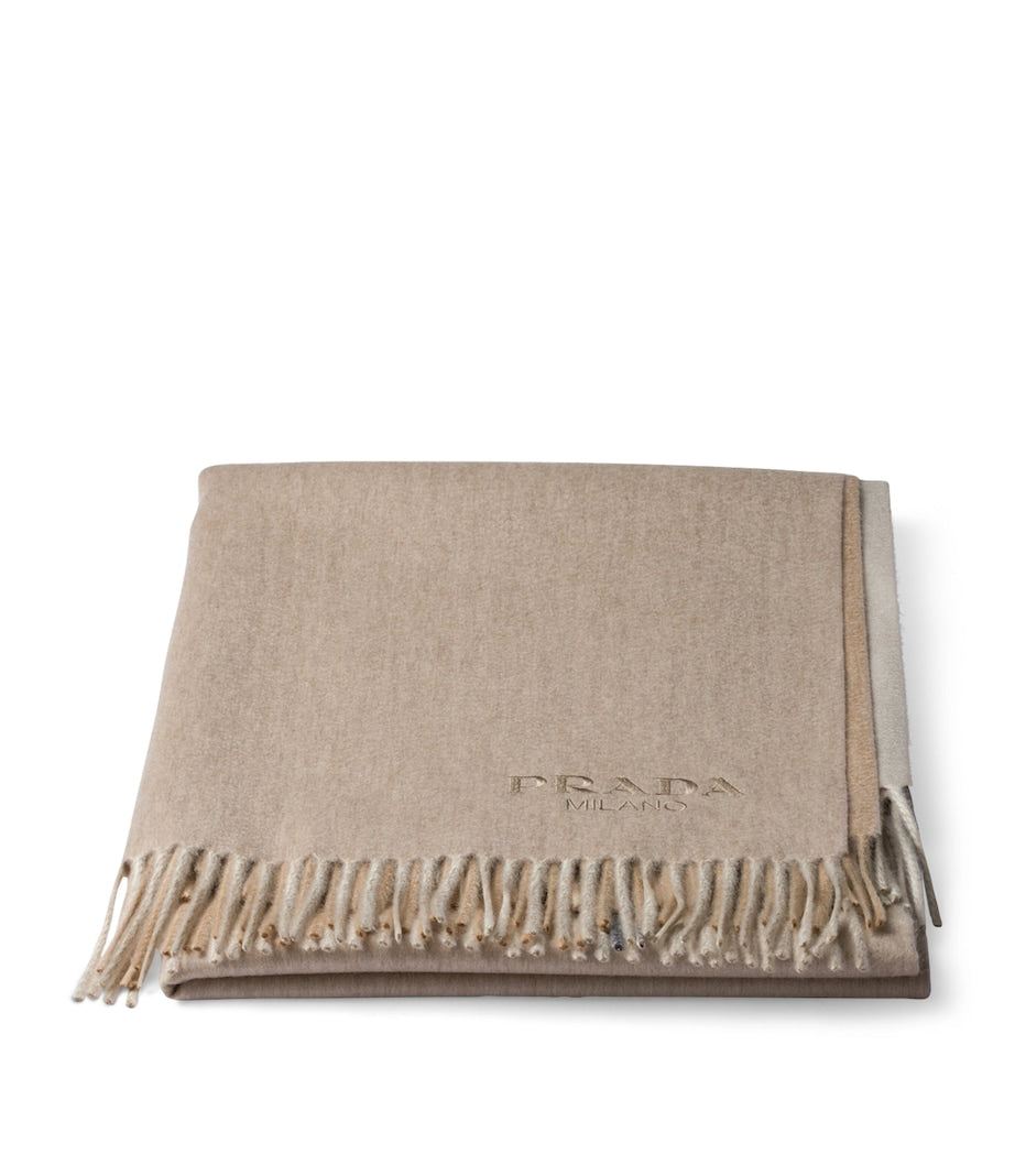 Prada Wool-Cashmere Two-Tone Throw