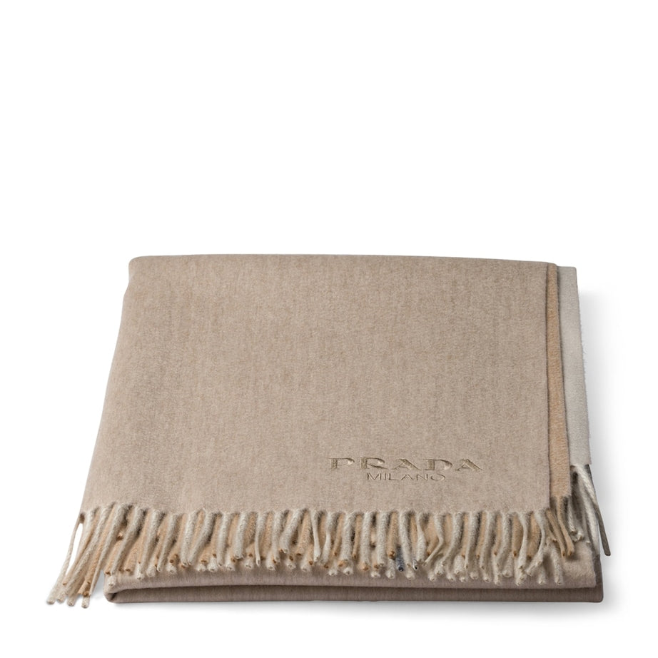 Prada Wool-Cashmere Two-Tone Throw