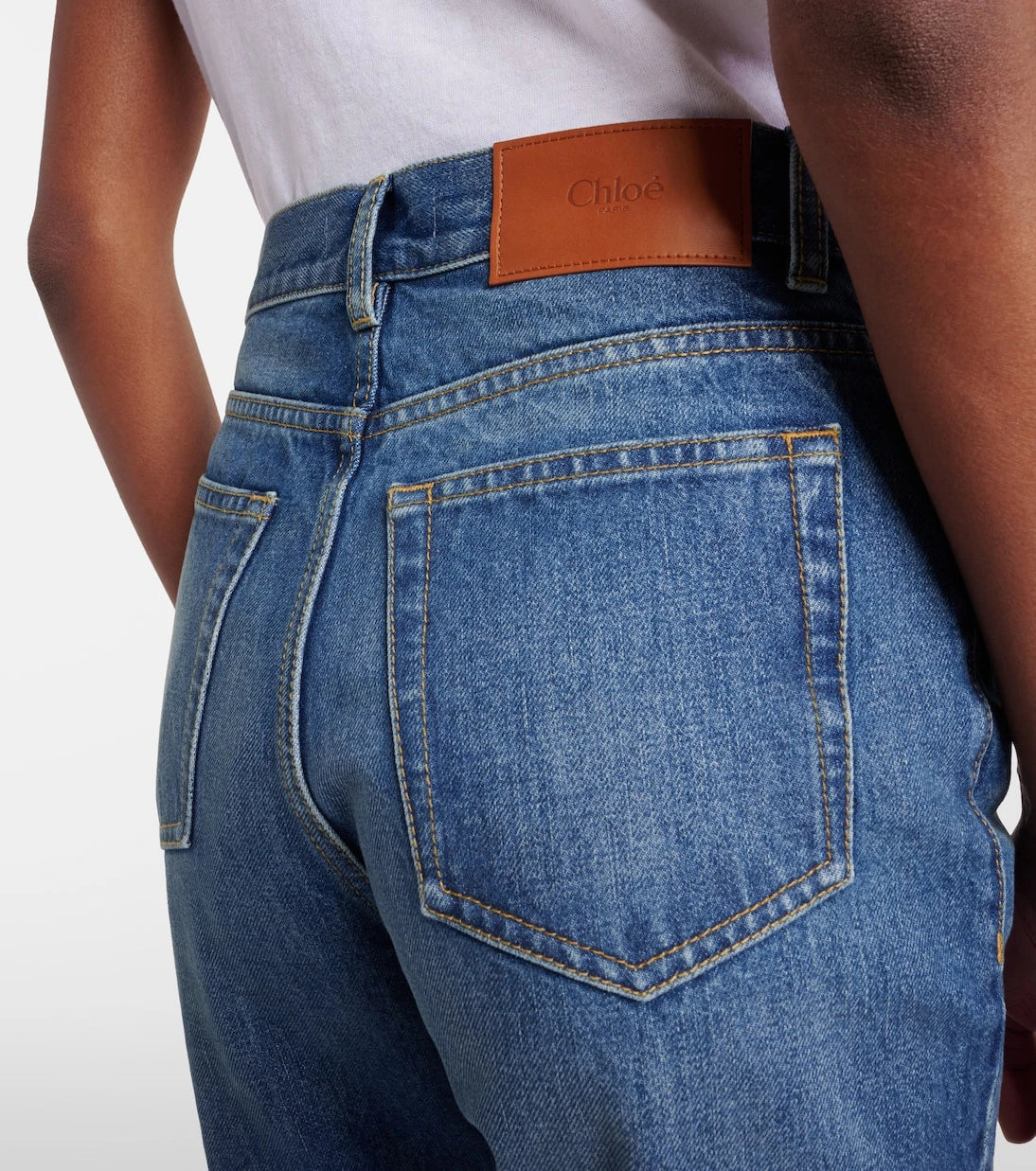 Chloé - Embellished straight jeans