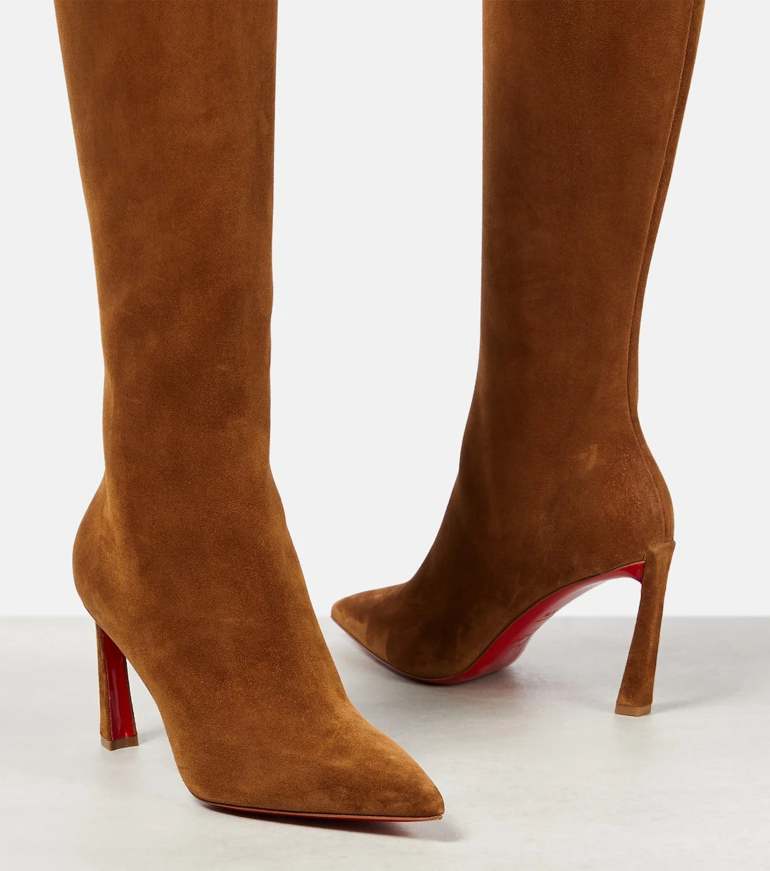 Christian Louboutin - حذاء Condora Botta 85 برقبة عالية من الشمواه