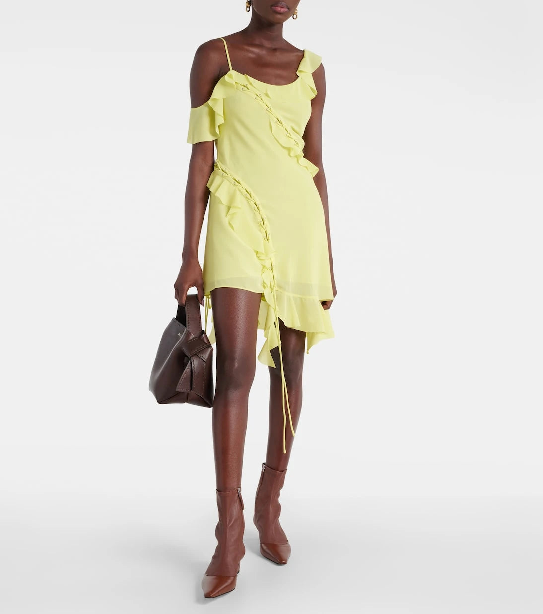 Acne Studios - Ruffled asymmetric minidress