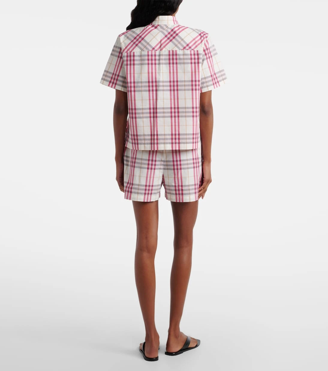 Burberry - شورت EKD Burberry Check قطني