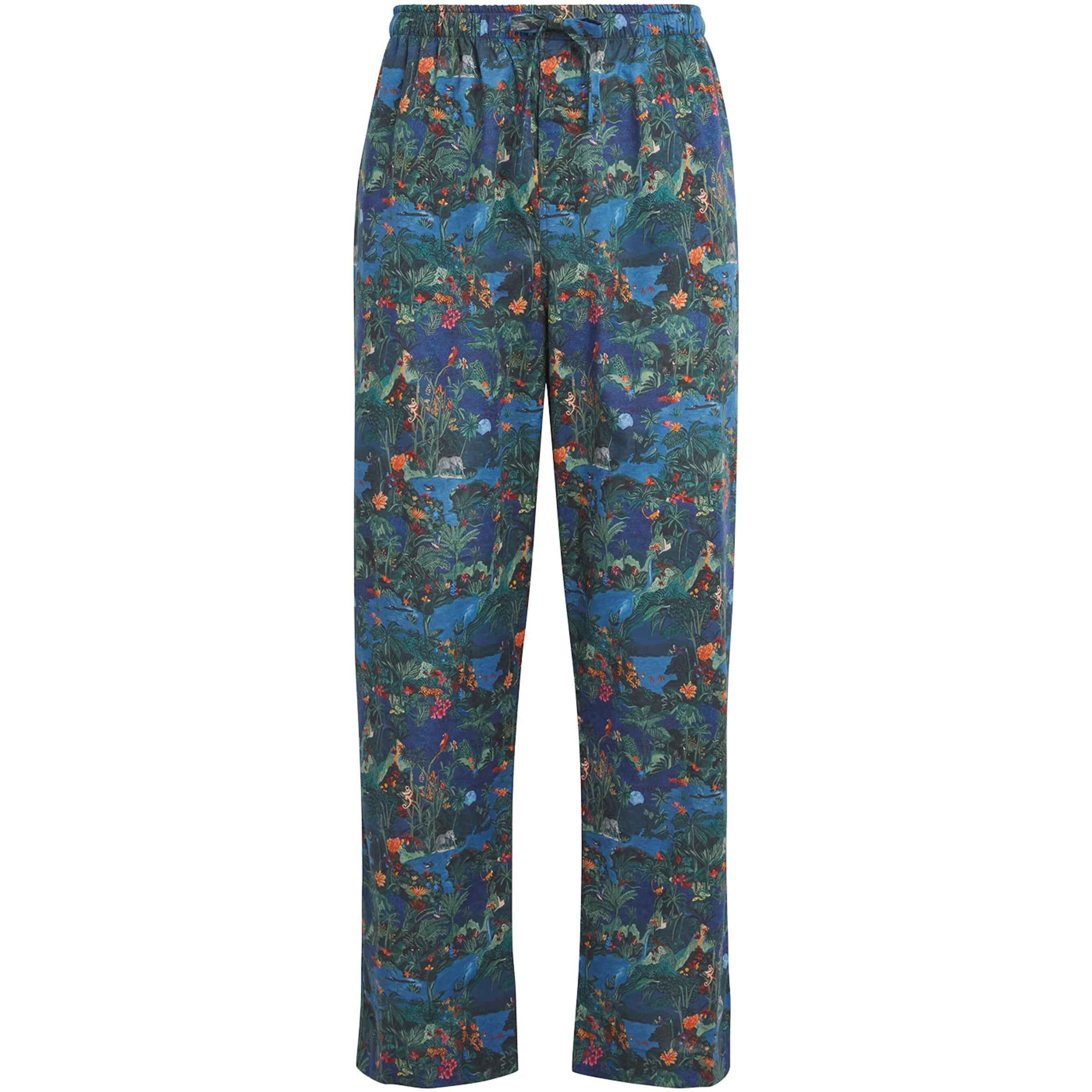 Cotton Jungle Print Lounge Trousers MULTI-COLOURED