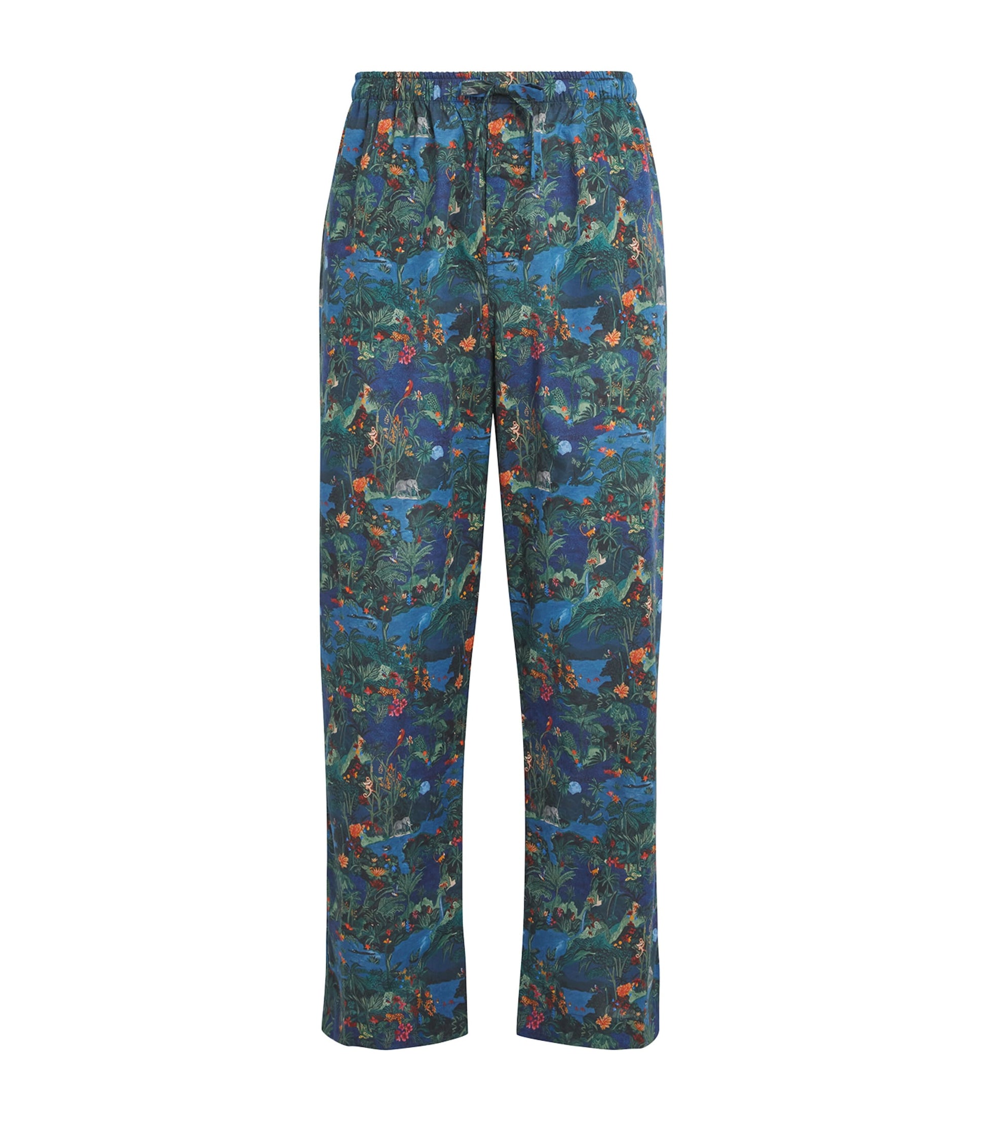 Cotton Jungle Print Lounge Trousers MULTI-COLOURED