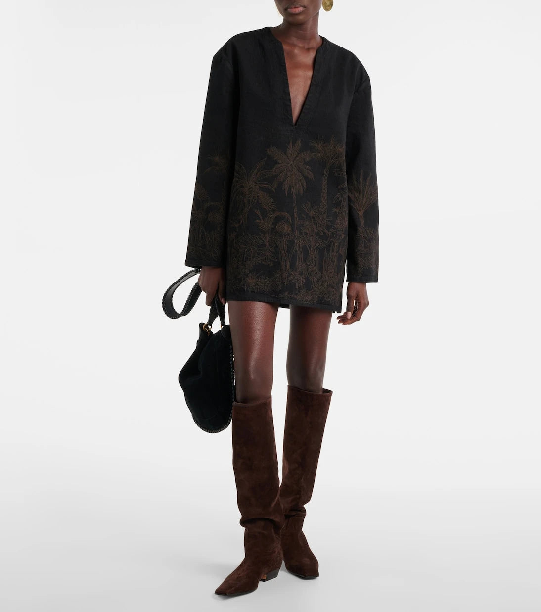 Alanui - Jungle Toile De Jouy denim top