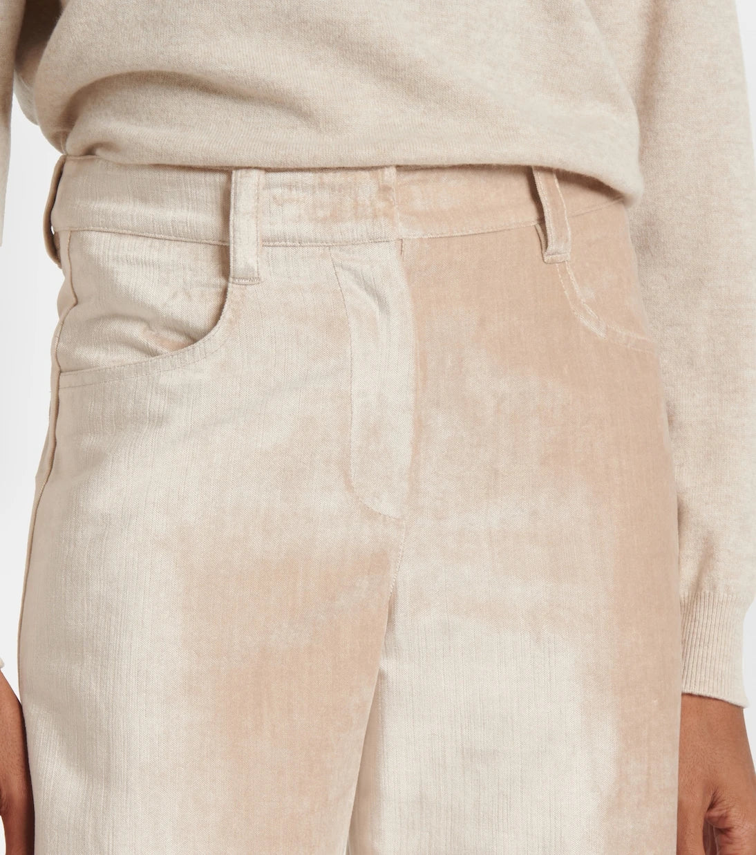 Brunello Cucinelli - Cotton-blend wide-leg pants