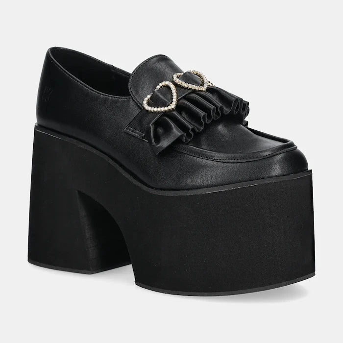 Koi Footwear Dark Delights Chunky Heart Kalın Topuklu Ayakkabı