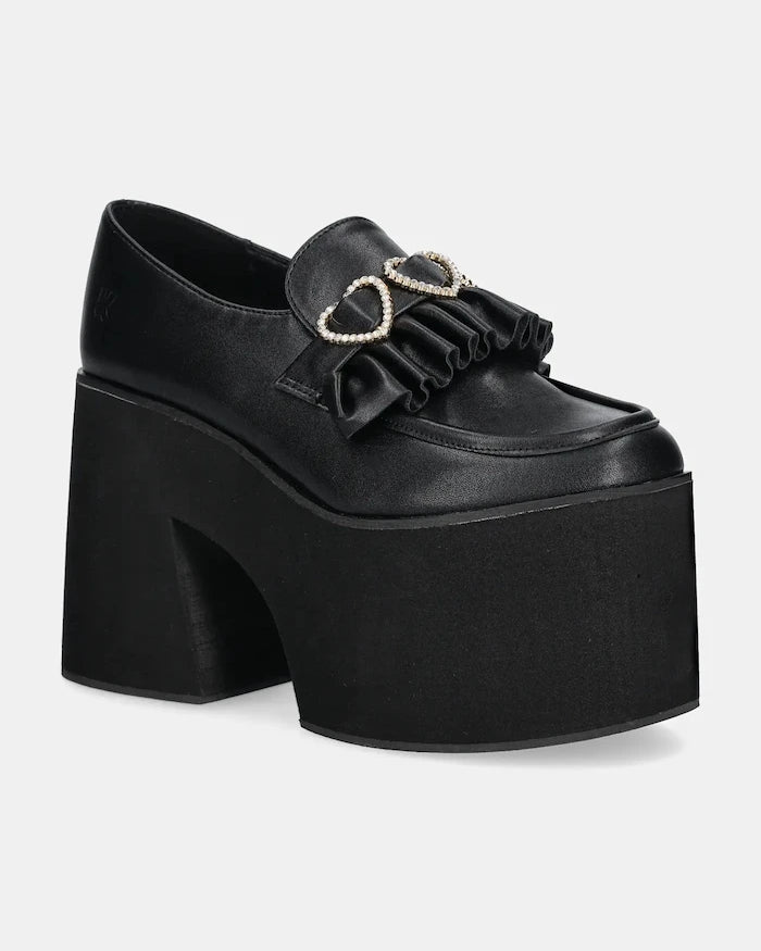 Обувки с дебел ток Koi Footwear Dark Delights Chunky Heart