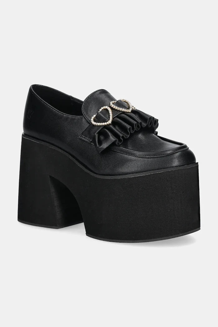 Koi Footwear Dark Delights Chunky Heart Kalın Topuklu Ayakkabı