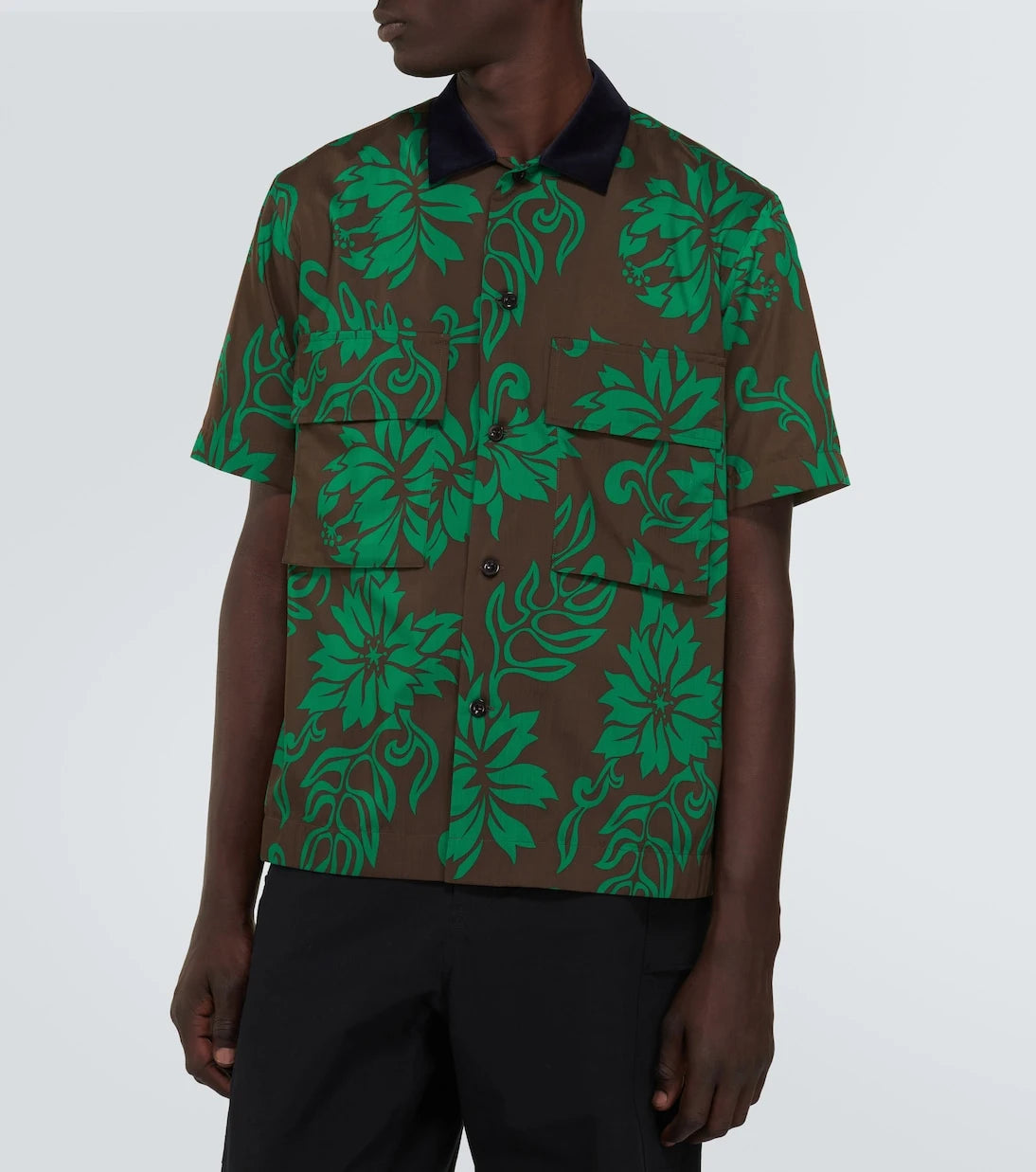 Sacai - قميص بولينج مطبوع بالزهور