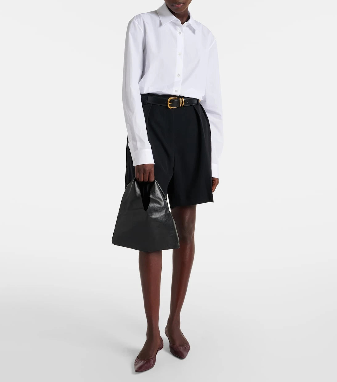 The Row - Bindle Small leather tote bag