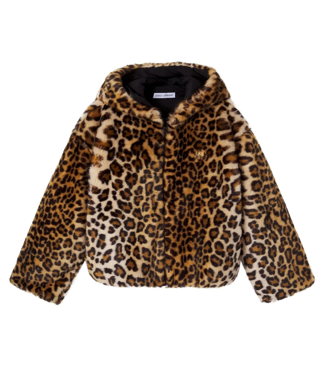 Dolce&Gabbana Kids - Leopard-print hooded jacket