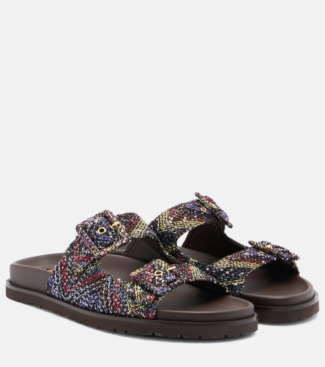 Missoni - صندل Clea مزين بالترتر بنقشة الزجزاج