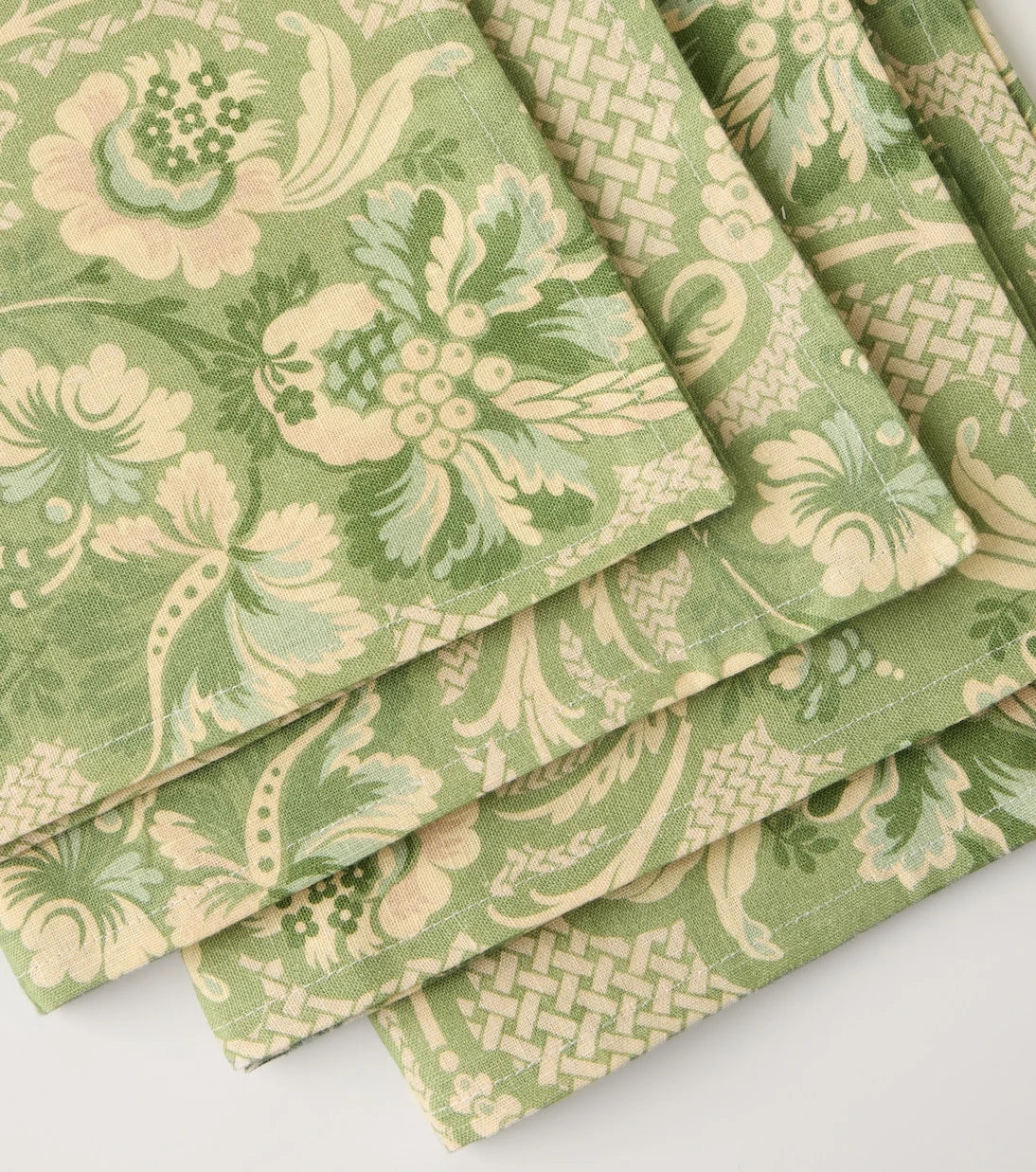 Cabana - Iris set of 4 floral printed linen napkins