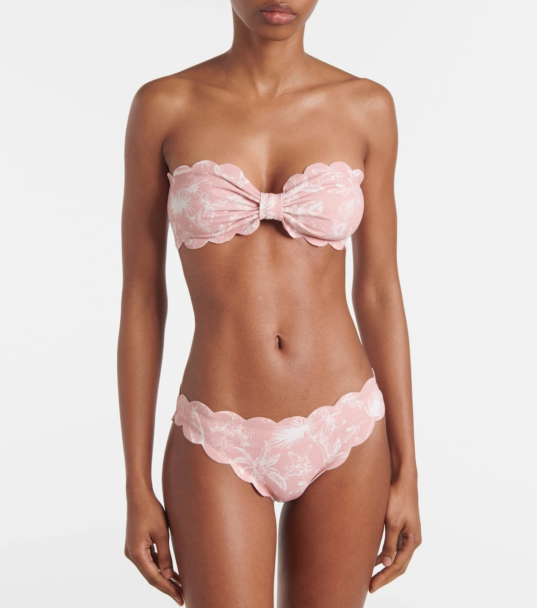 Marysia - Antibes floral bandeau bikini top