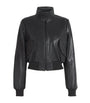 The Leather Harrington Bomber Jacket BLACK
