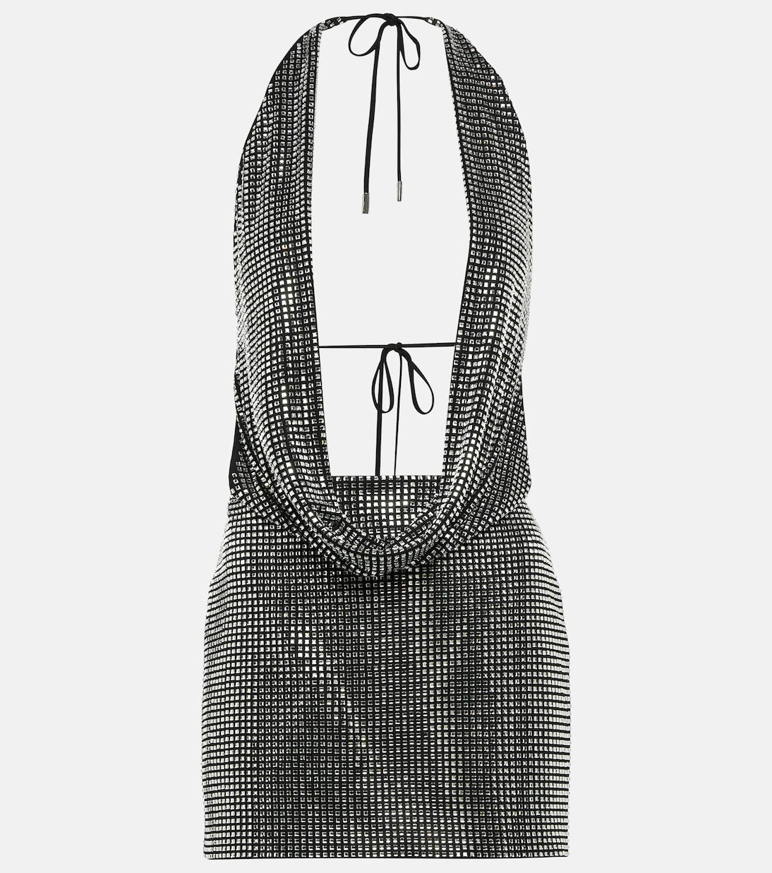 David Koma - Cowl neck embellished minidress