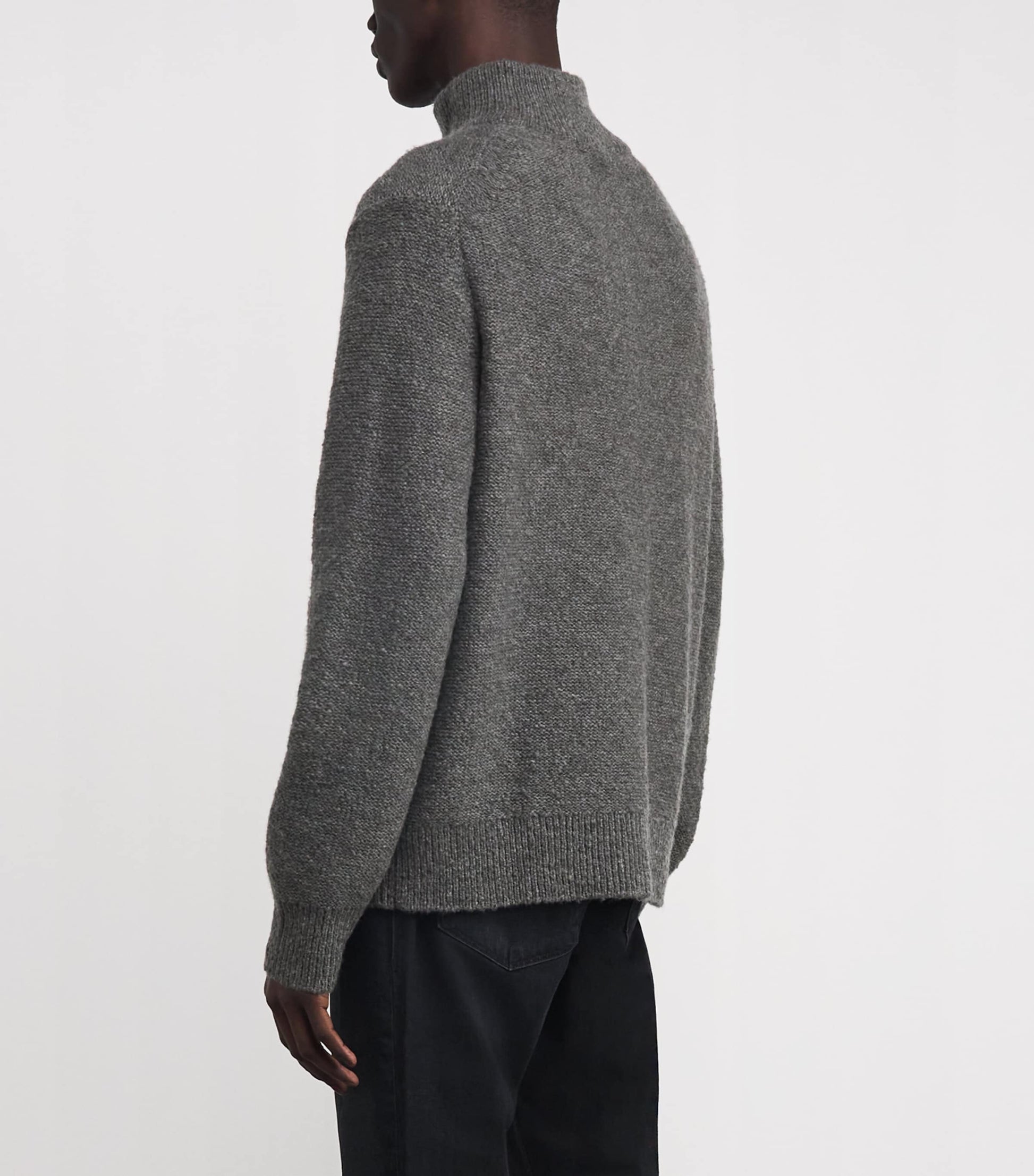 PAIGE Grey Merino Wool-Blend Kotoni Sweater