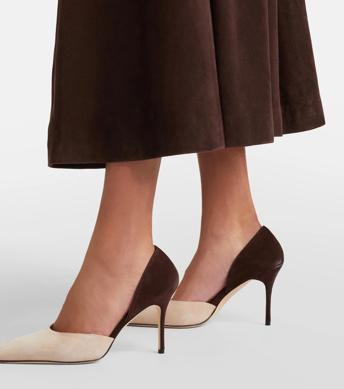 Manolo Blahnik - حذاء تايلربينو 90 بكعب عالٍ من الشمواه