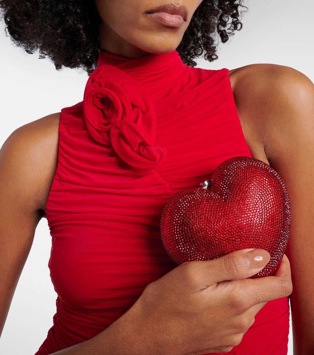 Judith Leiber Couture - حقيبة يد كلاتش مزينة L'Amour Petit Coeur