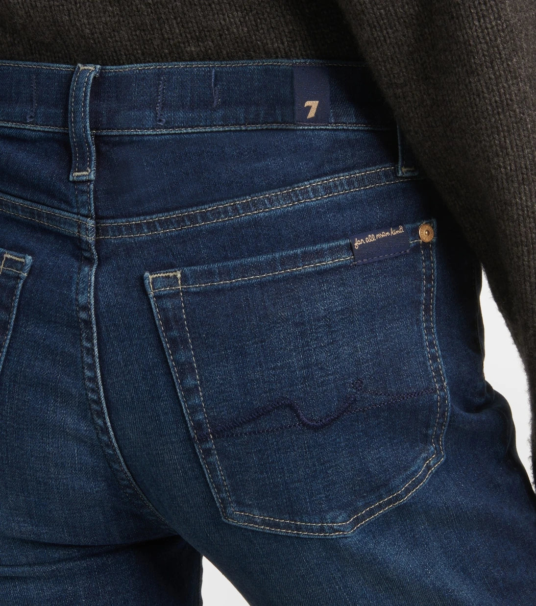 7 For All Mankind - بنطال جينز Ali بقصة flare وخصر مرتفع