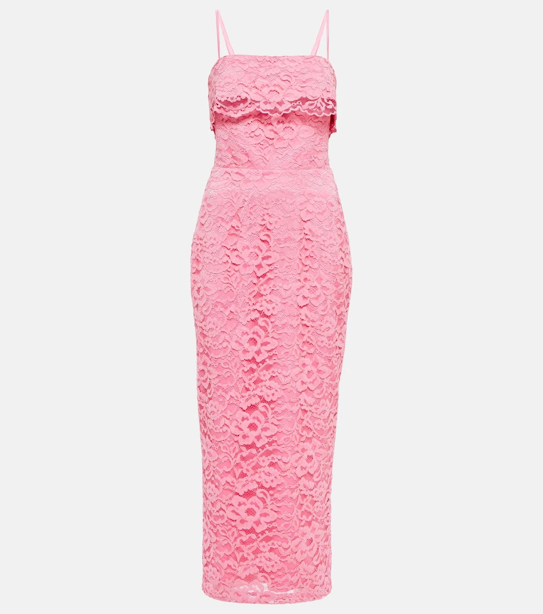 Rasario - Bustier floral lace midi dress