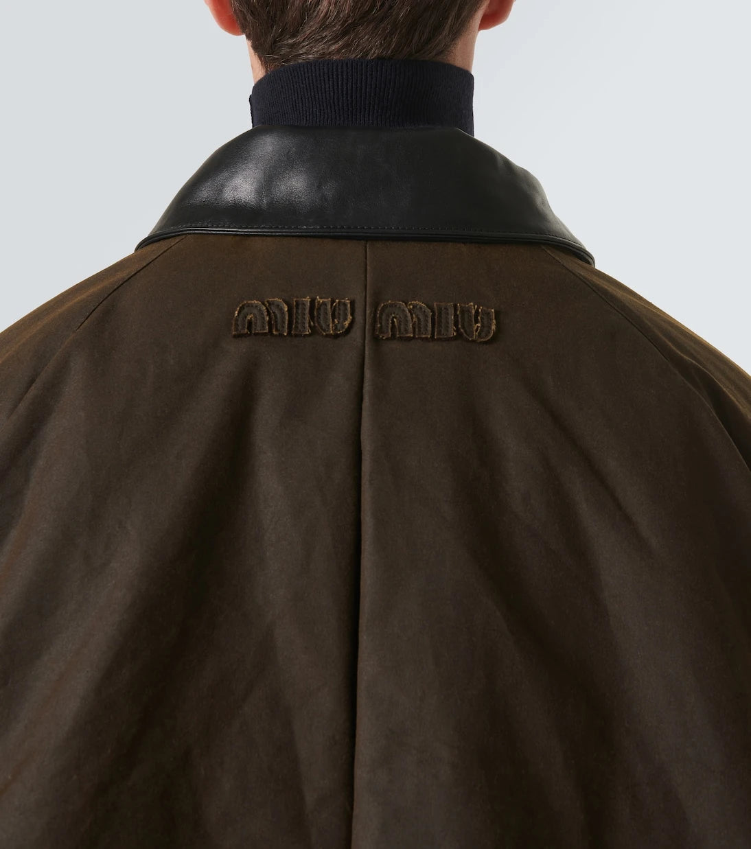 Miu Miu - Leather-trimmed cotton canvas blouson
