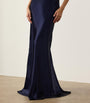 Ralph Lauren Collection Navy Satin Masina Maxi Skirt