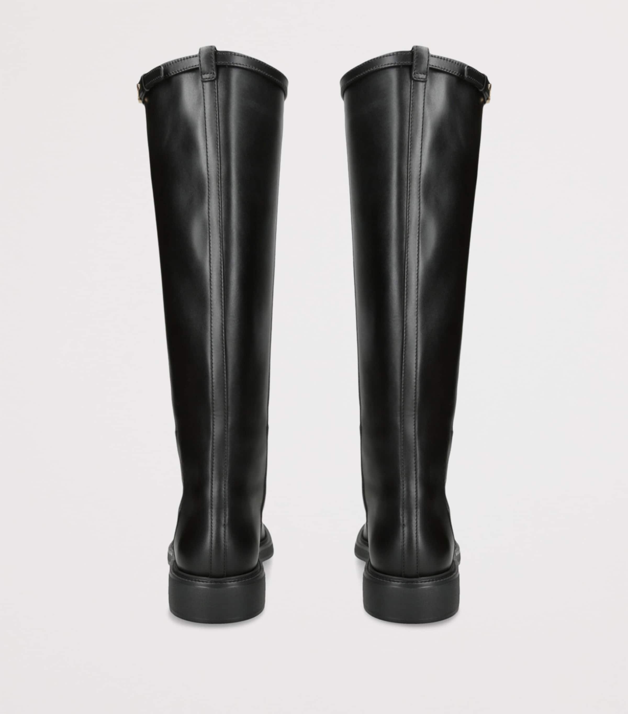 Tod's Black Leather Knee-High Boots