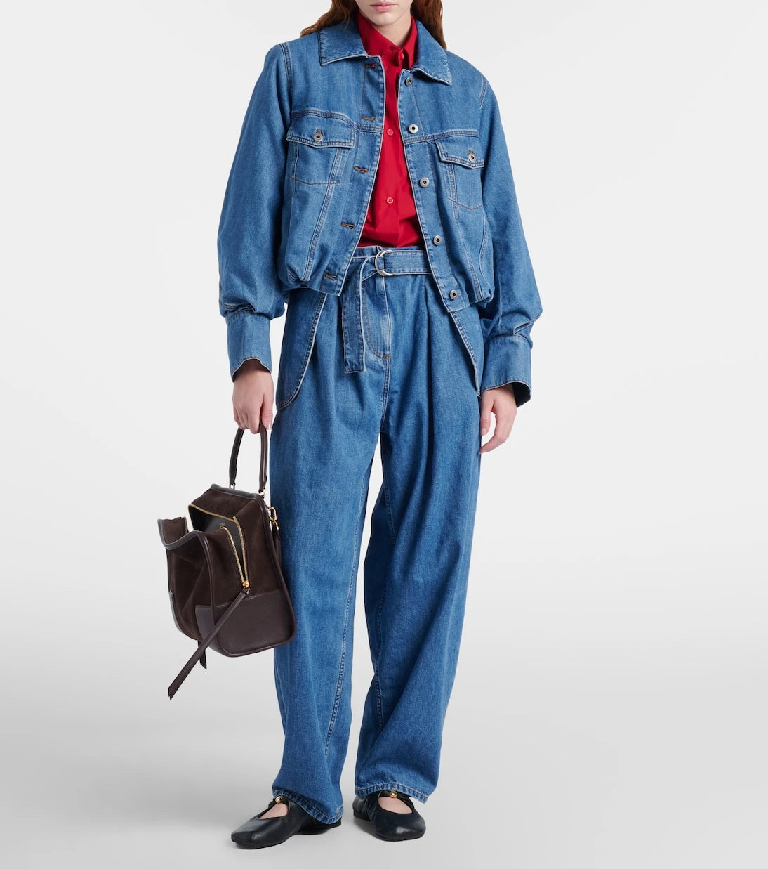 Loewe - Belted wide-leg jeans