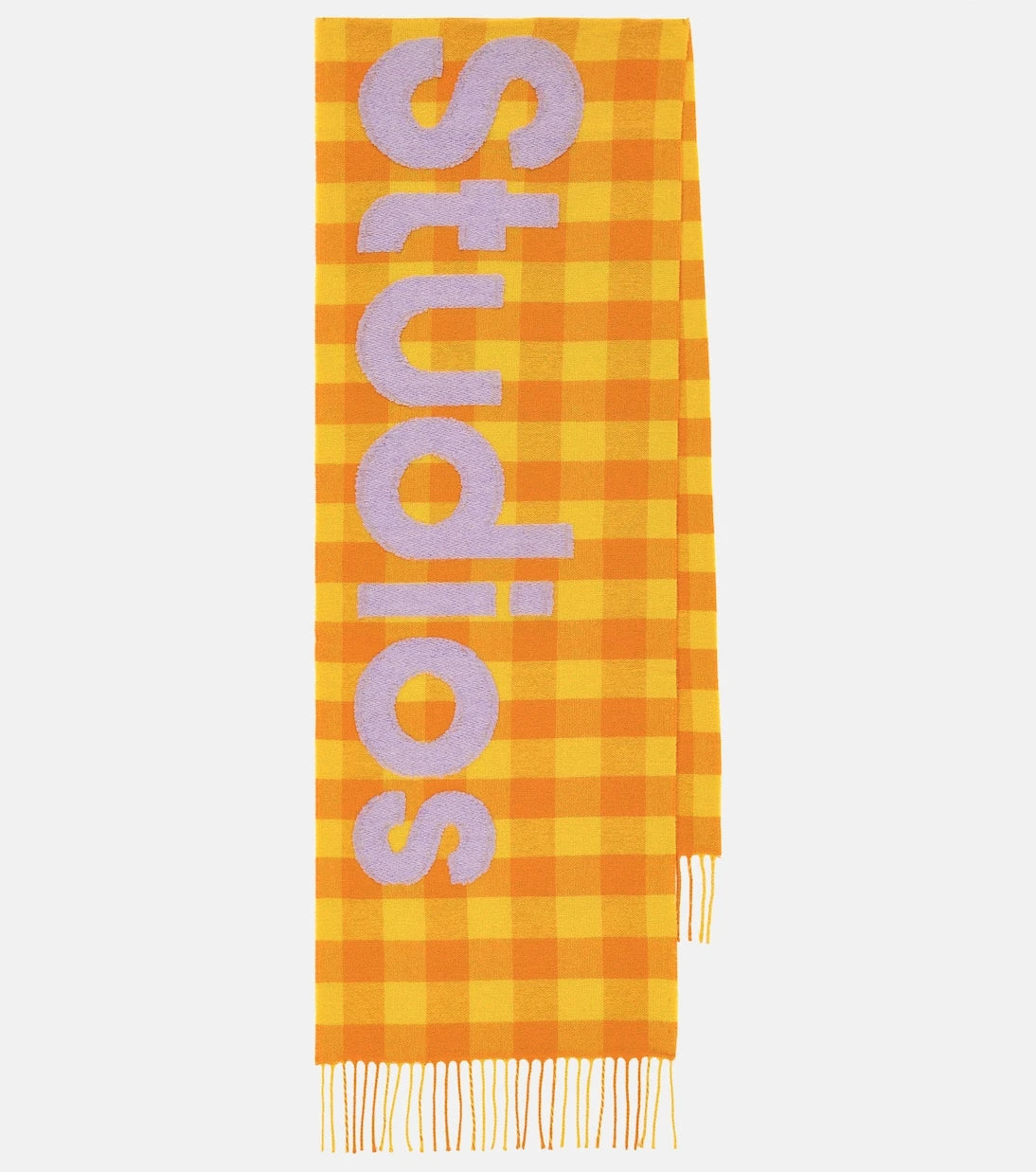 Acne Studios - Logo checked wool-blend scarf