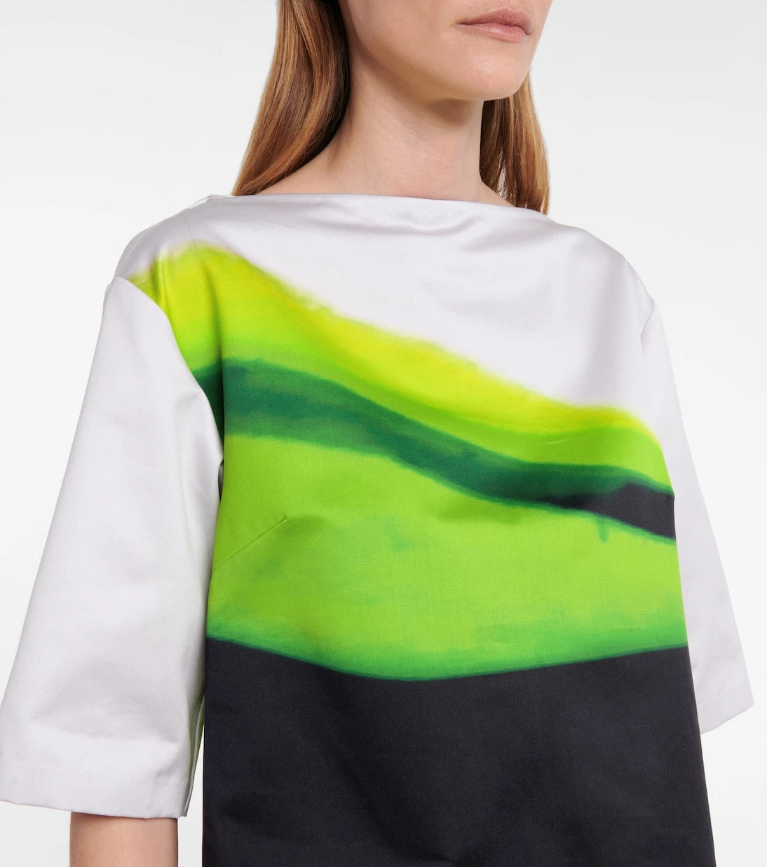 Dries Van Noten - Striped cotton satin top