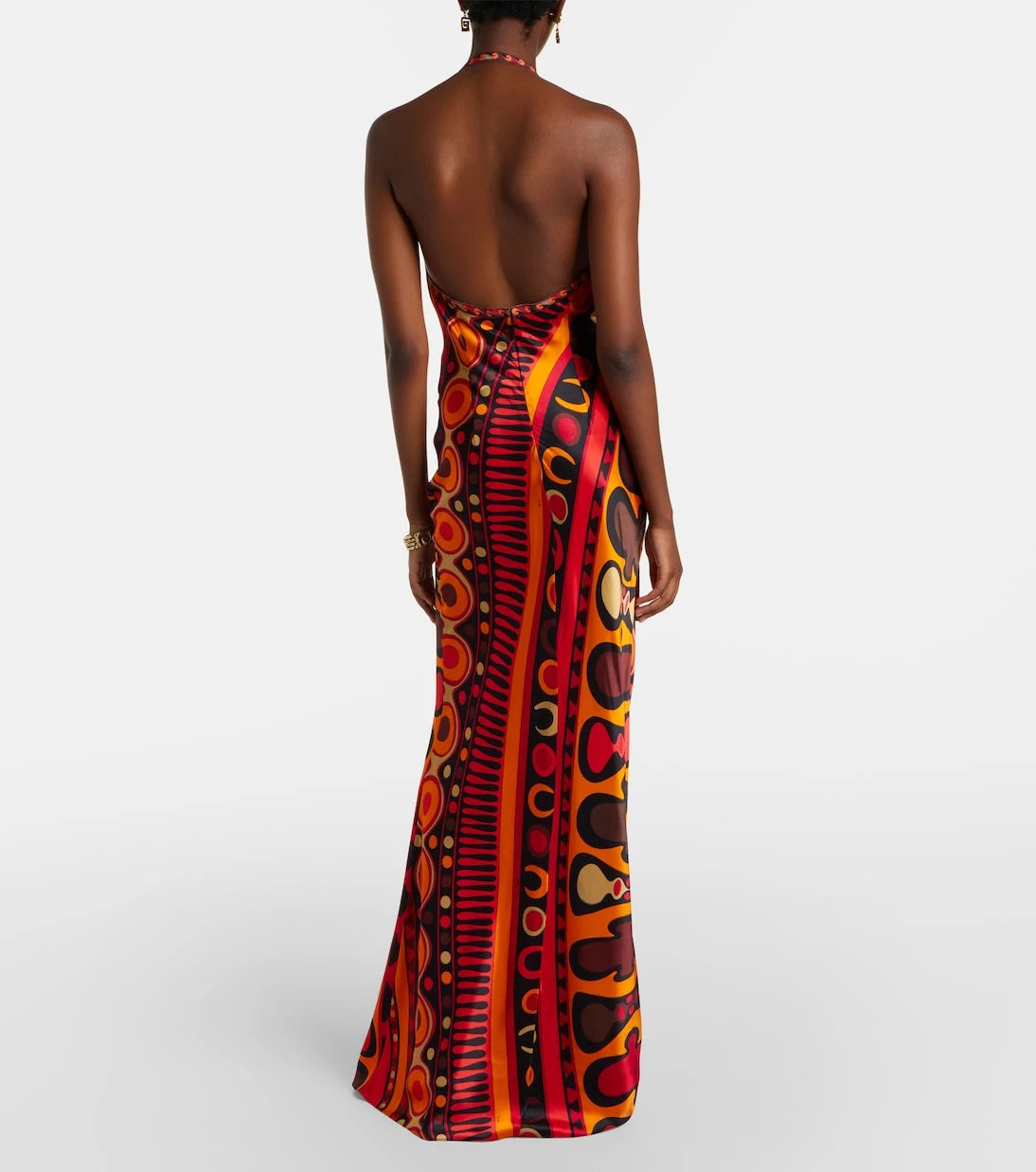 Pucci - Soleil open-back satin maxi dress