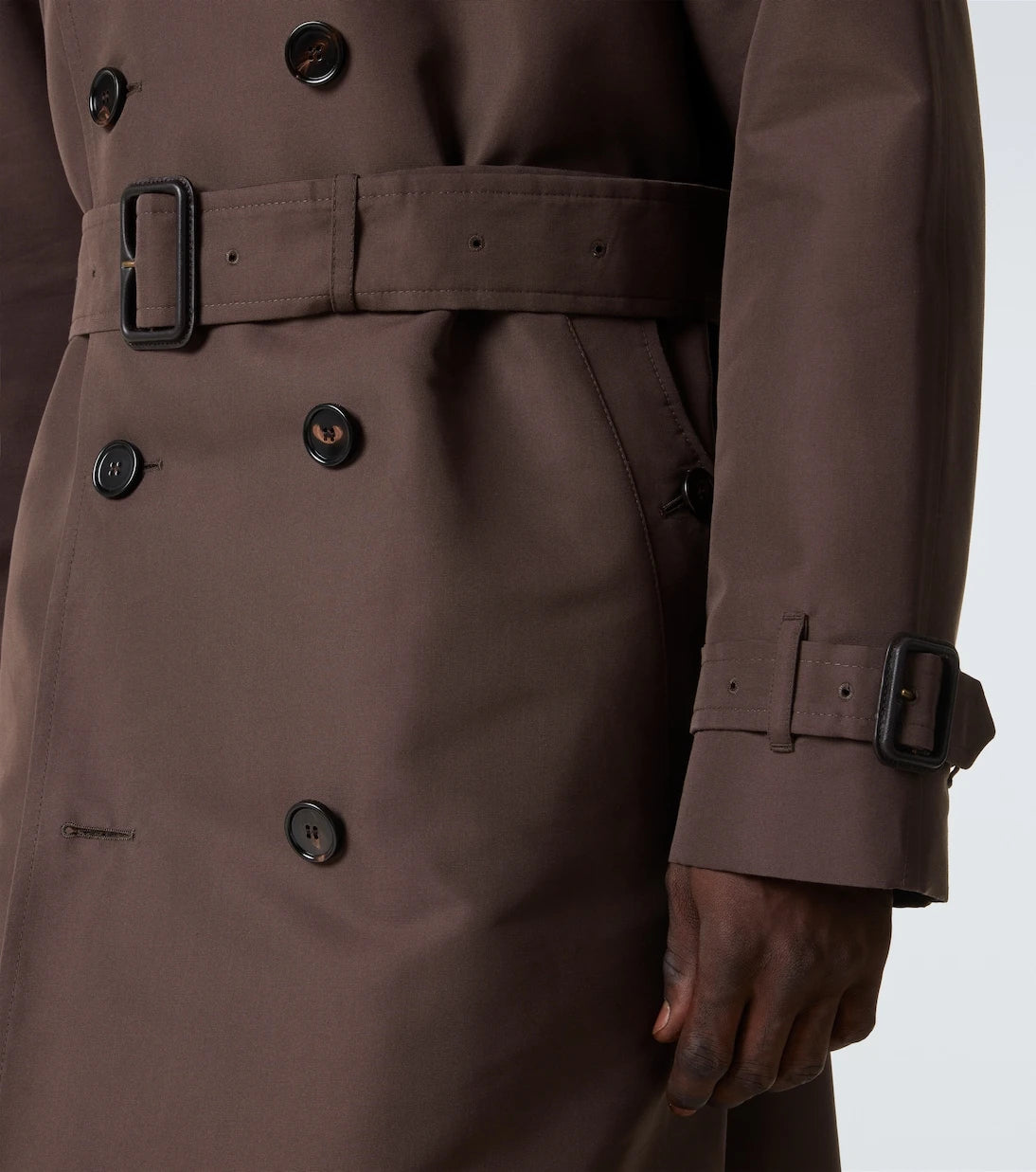 Burberry - Burberry Check silk and cotton trench coat