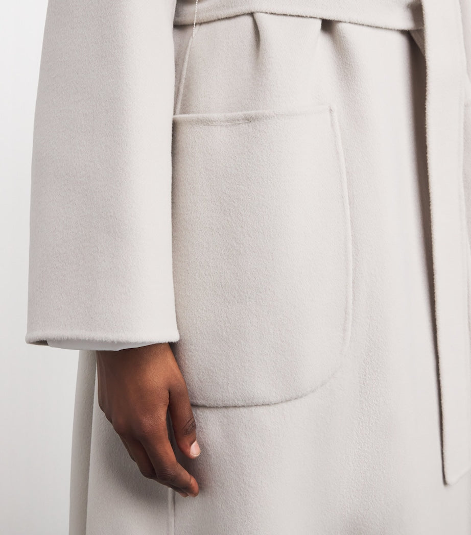 Max Mara White Water-Repellent Twill Trench Coat