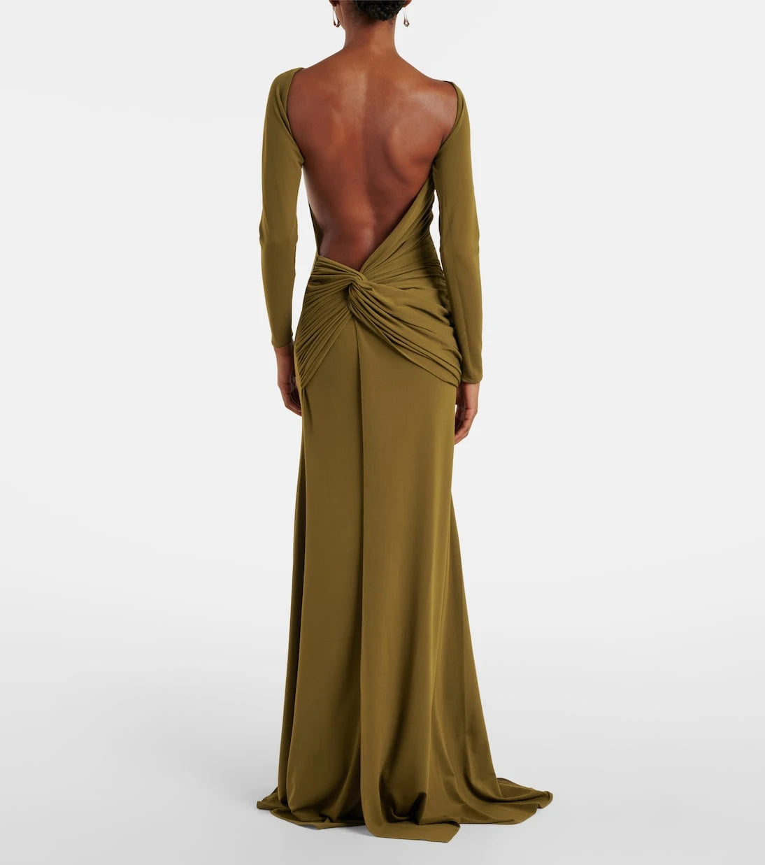 Alex Perry - Draped open-back crêpe jersey gown