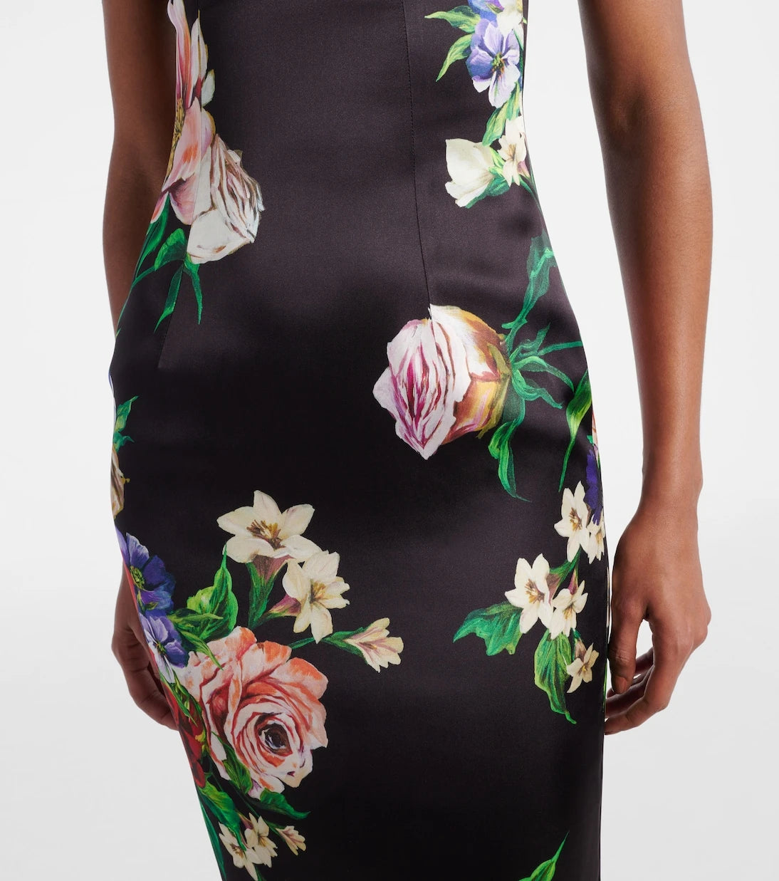 Dolce&Gabbana - Floral satin midi dress