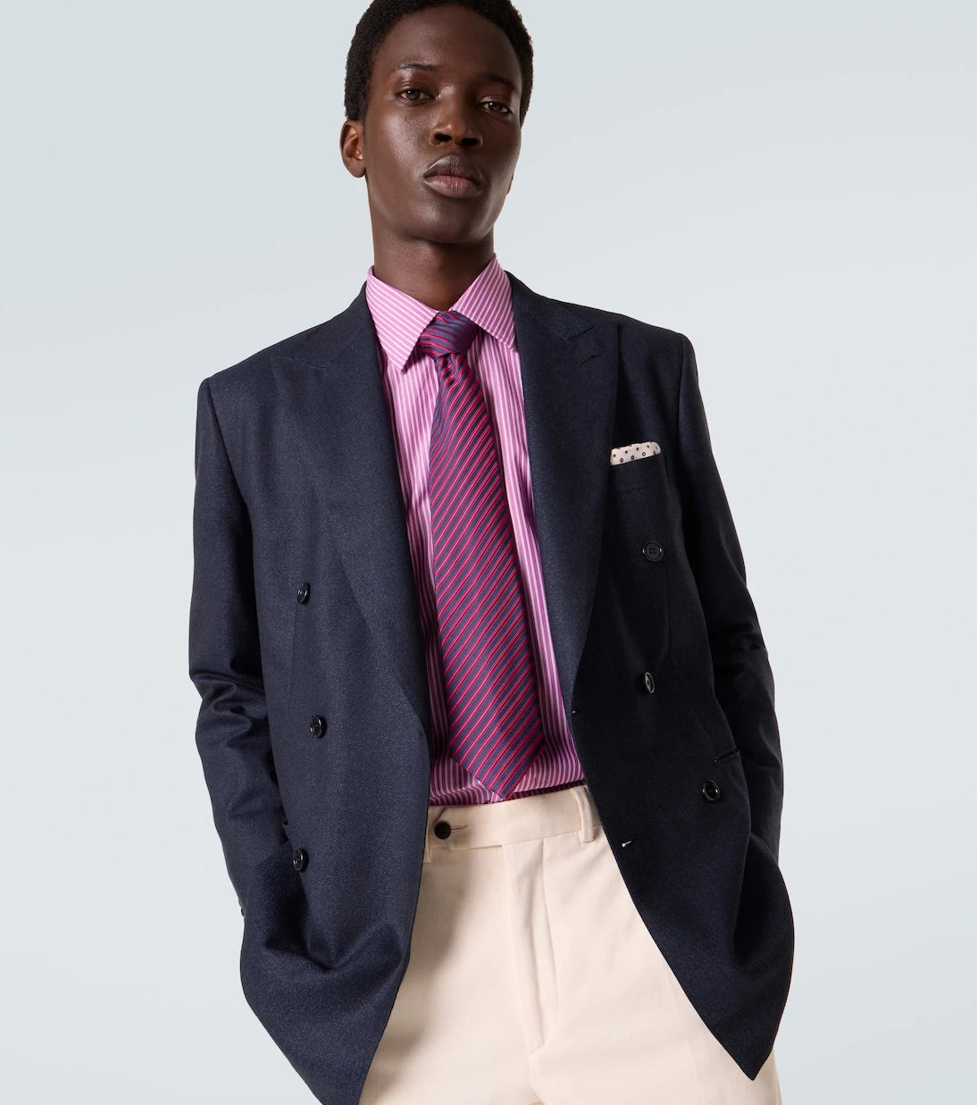 Charvet - Striped silk jacquard tie