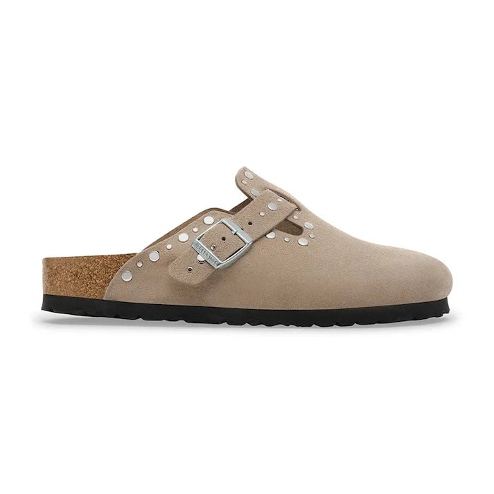 Велурени чехли Birkenstock Boston Rivet