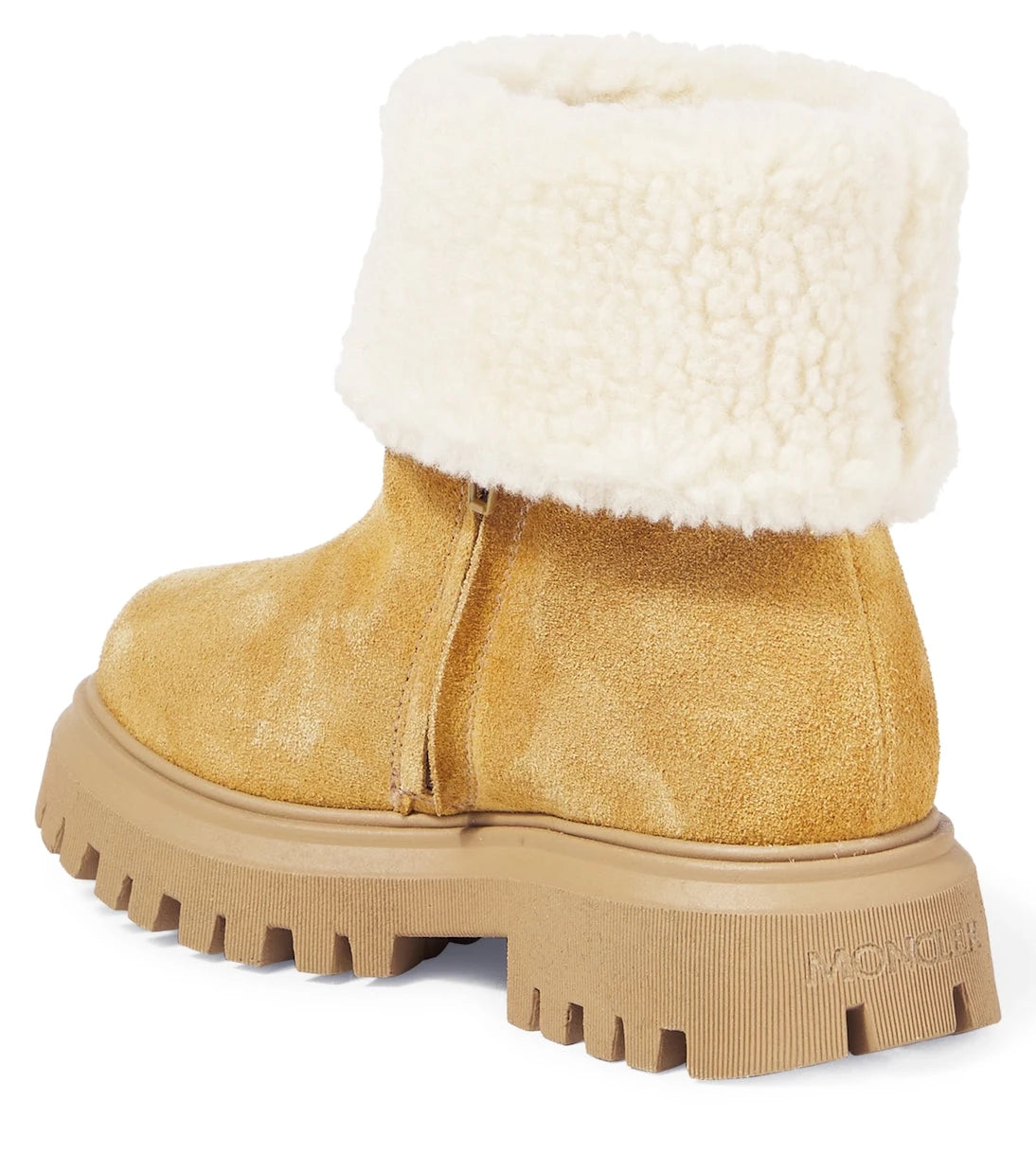 Moncler Enfant - Petit Aurea teddy-lined suede boots