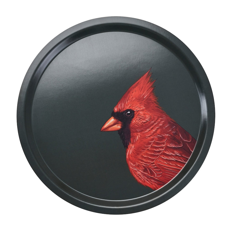 Birchwood Woodland Wildlife Red Cardinal Tray (39cm)