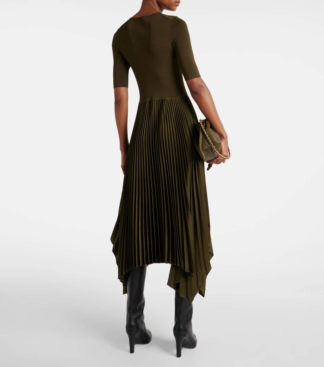 Joseph - Darno asymmetric plissé midi dress